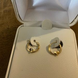 Gold Children’s Heart Earrings